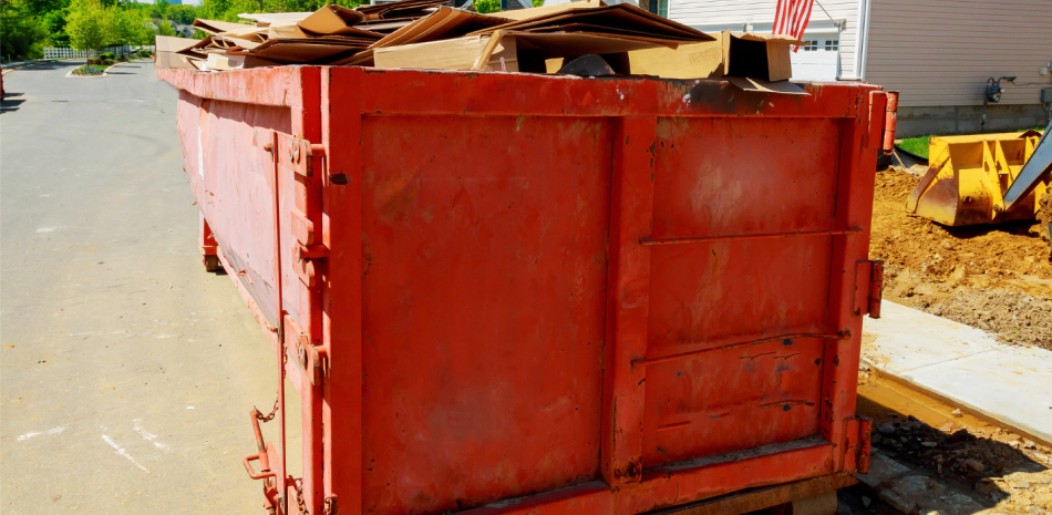 red dumpster